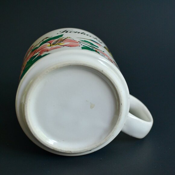 Kentucky Souvenir Coffee Mug Ceramic Hummingbird Vintage Floral - Picture 7 of 7